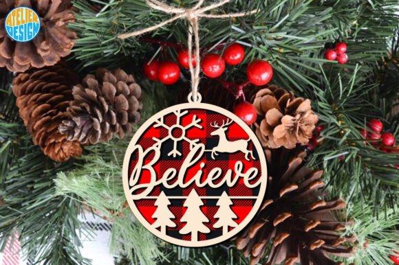 Download Believe Ornaments Glowforge Laser Cut - Premium Resources