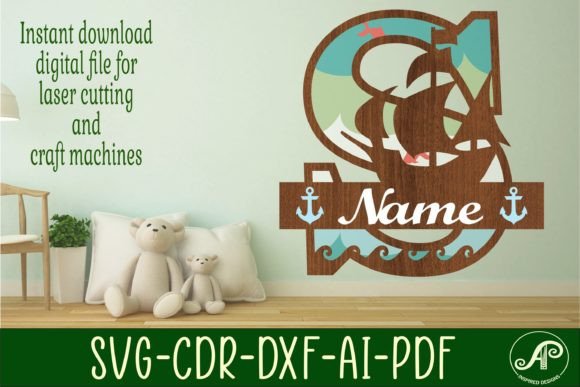 Download Nautical Monogram Letter S SVG Cut File - Nautical monogram Collection