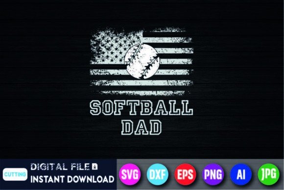 Download Softball Dad US Flag Gifts for Dad Men - Gifts for dad Collection