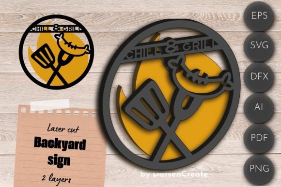 Download Backyard Sign, Glowforge Laser Cut File - Glowforge laser Collection
